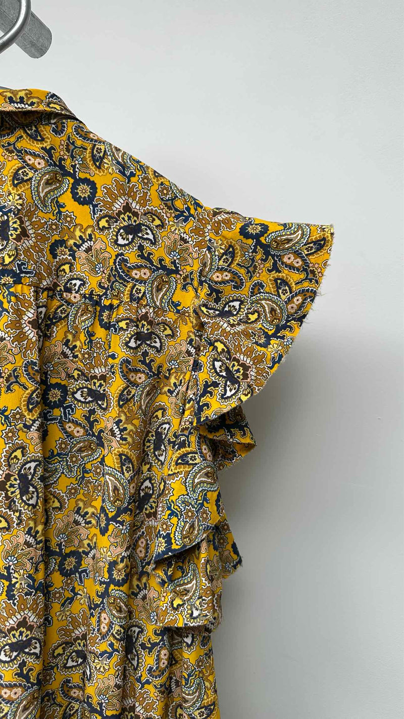 Balenciaga N/S Frill Paisley Blouse