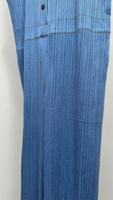 Pleats Please N/S "Cotton Denim" Pleated Jump Suits