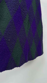 Burberry Diamond-pattern Knit Skirt