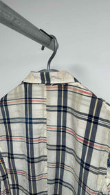 Y's for men Crinkled Plaid Printed Blazer Jacket
