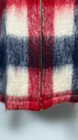 Thom Browne Plaid Zip-up Mohair Jacket