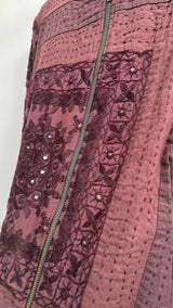 By Walid Sashiko Crochet Textured Padded Jacket