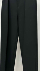 Area Back-cut out crystal chain Wide Pants