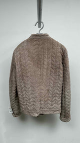 Brett Johnson Padded Suede Racer Jacket