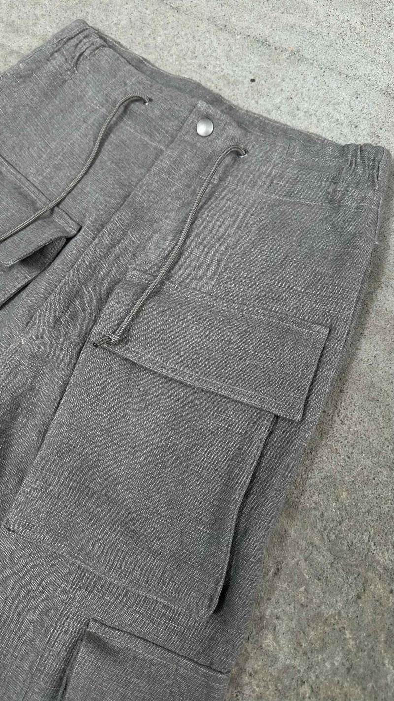Hed Mayner Heavy-weight Linen Wide Cargo Pants