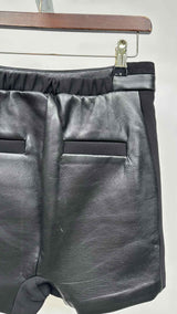 Rad Hourani Hybrid Layered Leather Shorts