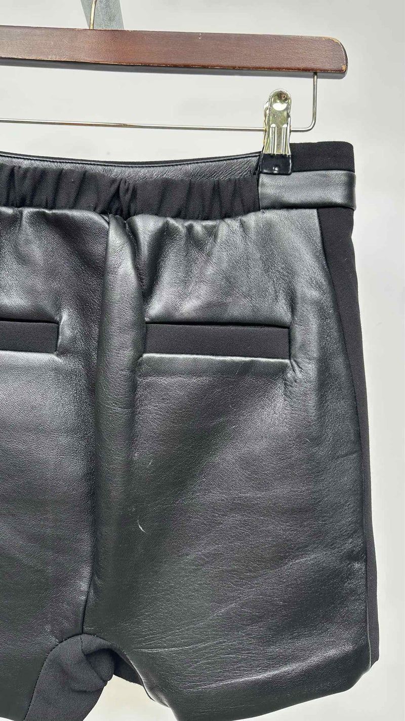 Rad Hourani Hybrid Layered Leather Shorts