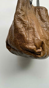 Marni Crinkled Slouchy Leather Hobo Bag
