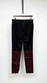 Women's CELINE Color Block Woo/lLeather Pants