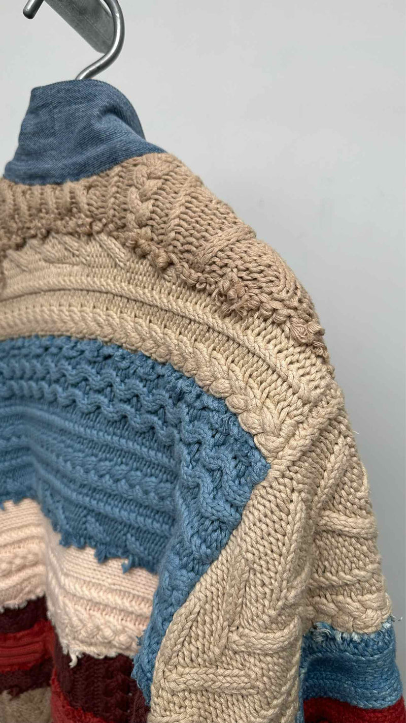 Greg Lauren Reconstructed Knit Docking Haori Jacket