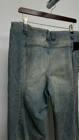 Devoa Stained Baggy Jeans
