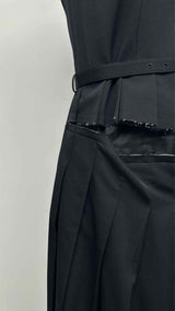 Comme Des Garcons  N/S Waist Cut-out Pleated Long Dress