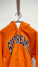Supreme Cracked Logo Raglan Zip-up Hoodie