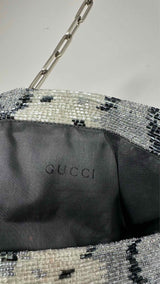 Gucci Snakeskin-pattern Beaded Bag