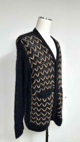 Simone Rocha  Oversized Zig-zag Mohair Cardigan