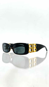 Balenciaga Dynasty Rectangle Sunglasses