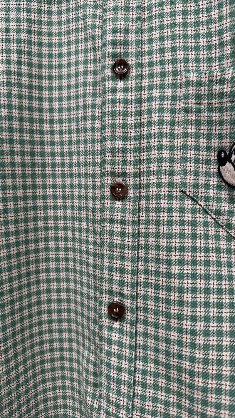 Gucci X Disney S/S Appliqued Check Wool Shirt
