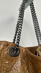 Marni Crinkled Slouchy Leather Hobo Bag