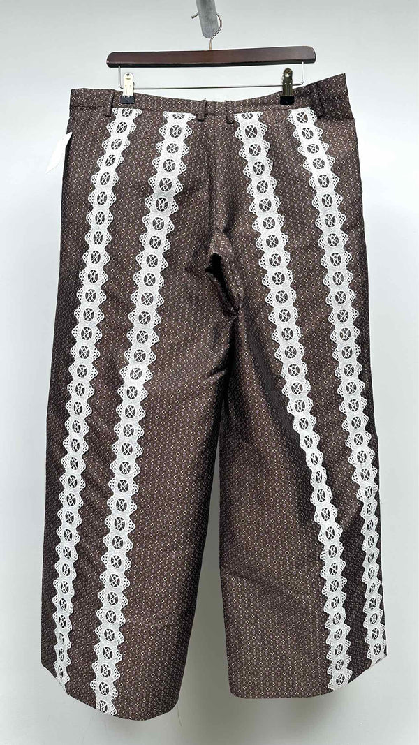 Daily Paper Waist-attached Lace-Detail Jacquard  Pants