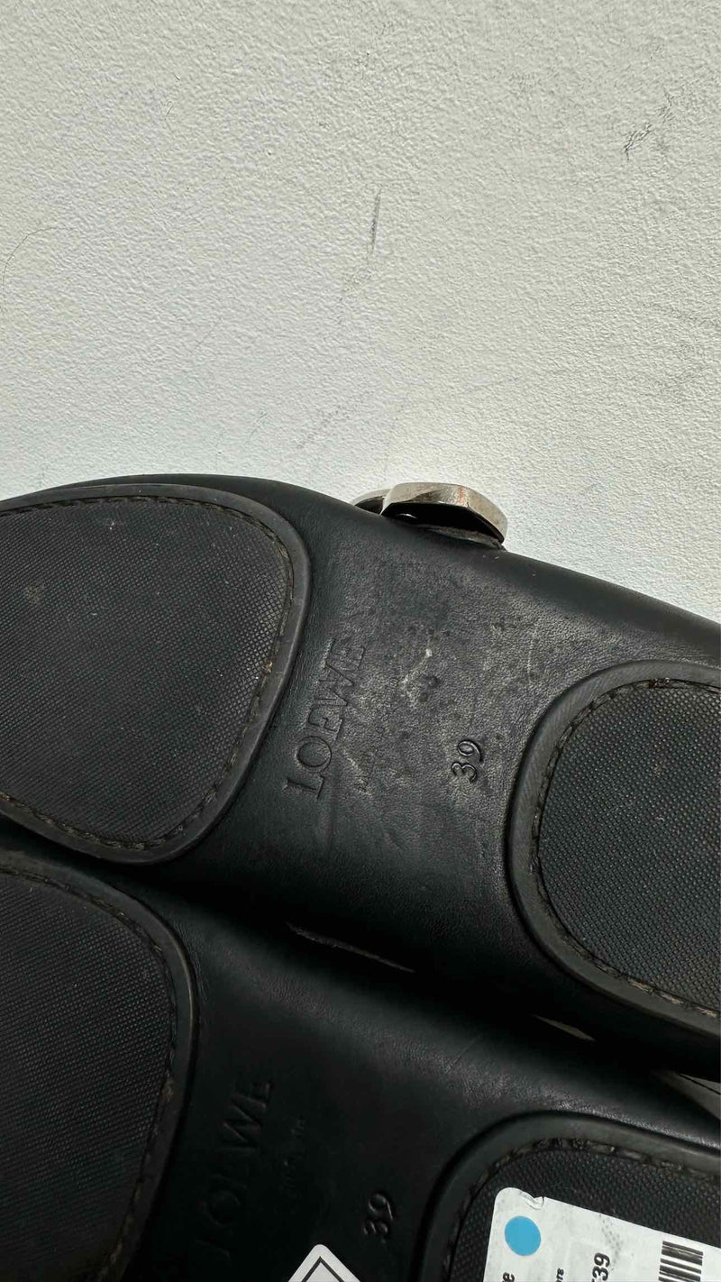 LOEWE Pointy Shearling Moccasins