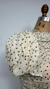 Magda Butrym Sheer Polka-dot Runched Dress