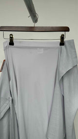 Issey Miyake Asymmetrical Draped Sheer Midi Skirt