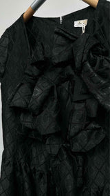 Comme Des Garcons S/S Bow-detailed Geometric Jacquard Maxi Dress