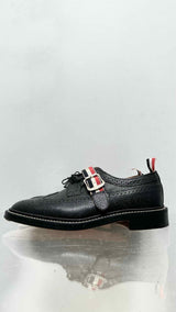 Thom Browne Stripe-buckled Wingchip Derby Shoes