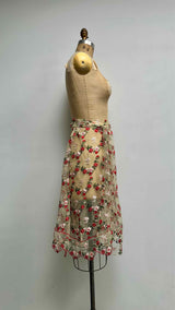 Simone Rocha Embroiderd Mesh Wrap Apron Skirt