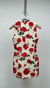 Saint Laurent Jacquard Rose N/S Dress