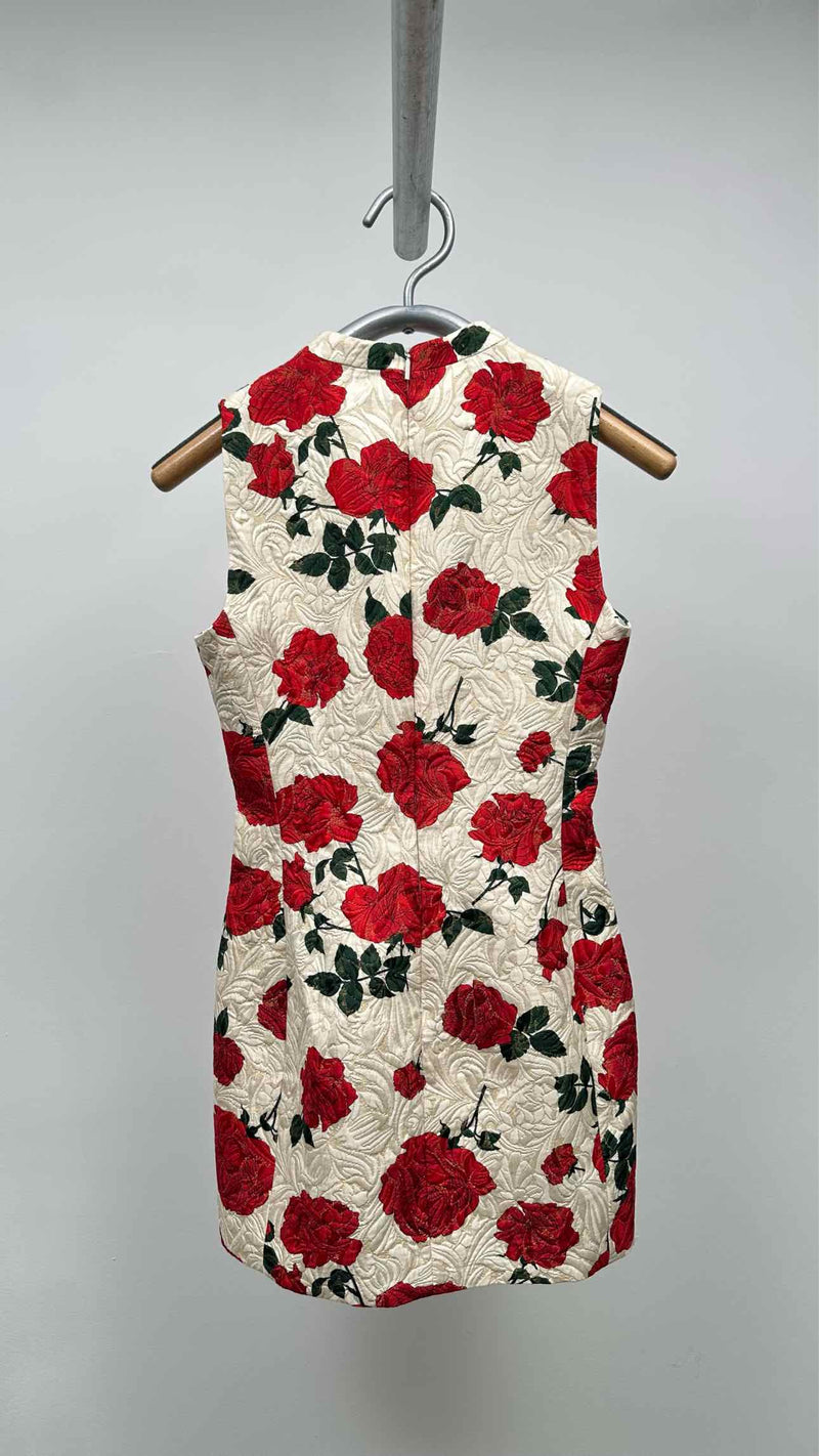 Saint Laurent Jacquard Rose N/S Dress
