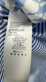 Marni Cloud & Stripe Print Poplin Shirt