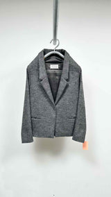 Margiela Razed-shoulder Wool Blazer Jacket