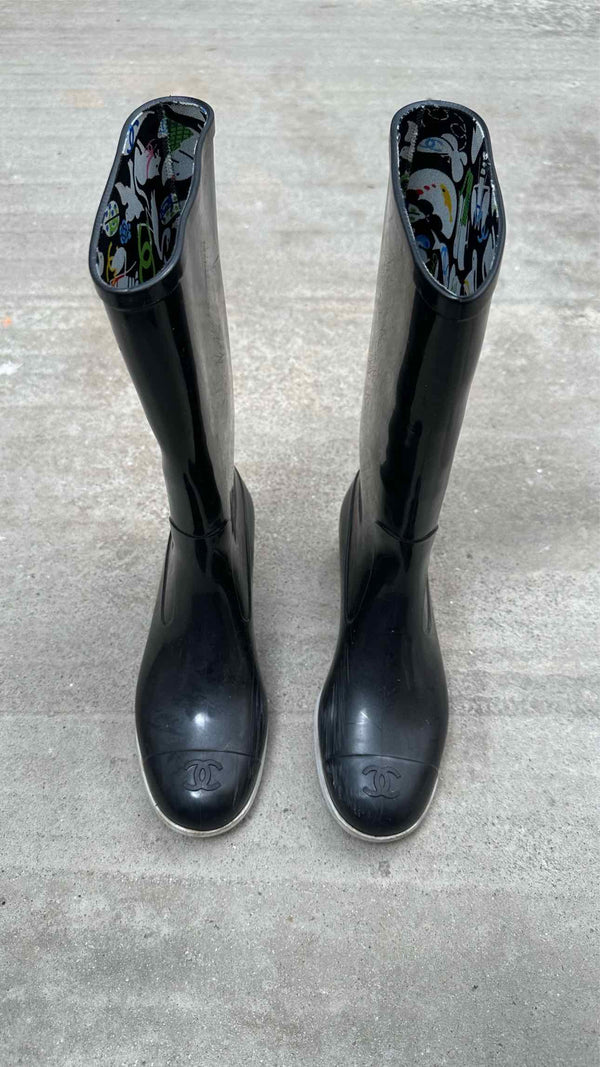 Chanel Rain Boots