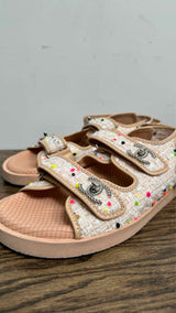 Chanel Tweed Lambskin Dad Sandals