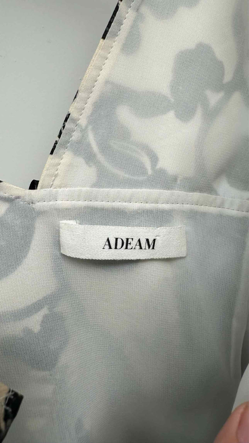 Adeam N/S Asymmetrical Floral Long Dress
