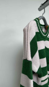 Raf Simons Cropped Border Disturb Sweater