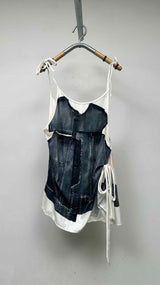 Acne Studios Trompe-L'oeil Asymmetrical Velvet Tank Top