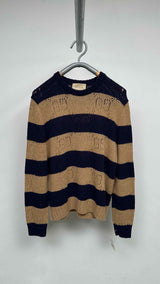 Gucci GG Open-stitch Stripe Sweater