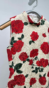 Saint Laurent Jacquard Rose N/S Dress