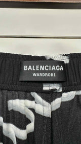Balenciaga Scribble-logo Pajama Shorts
