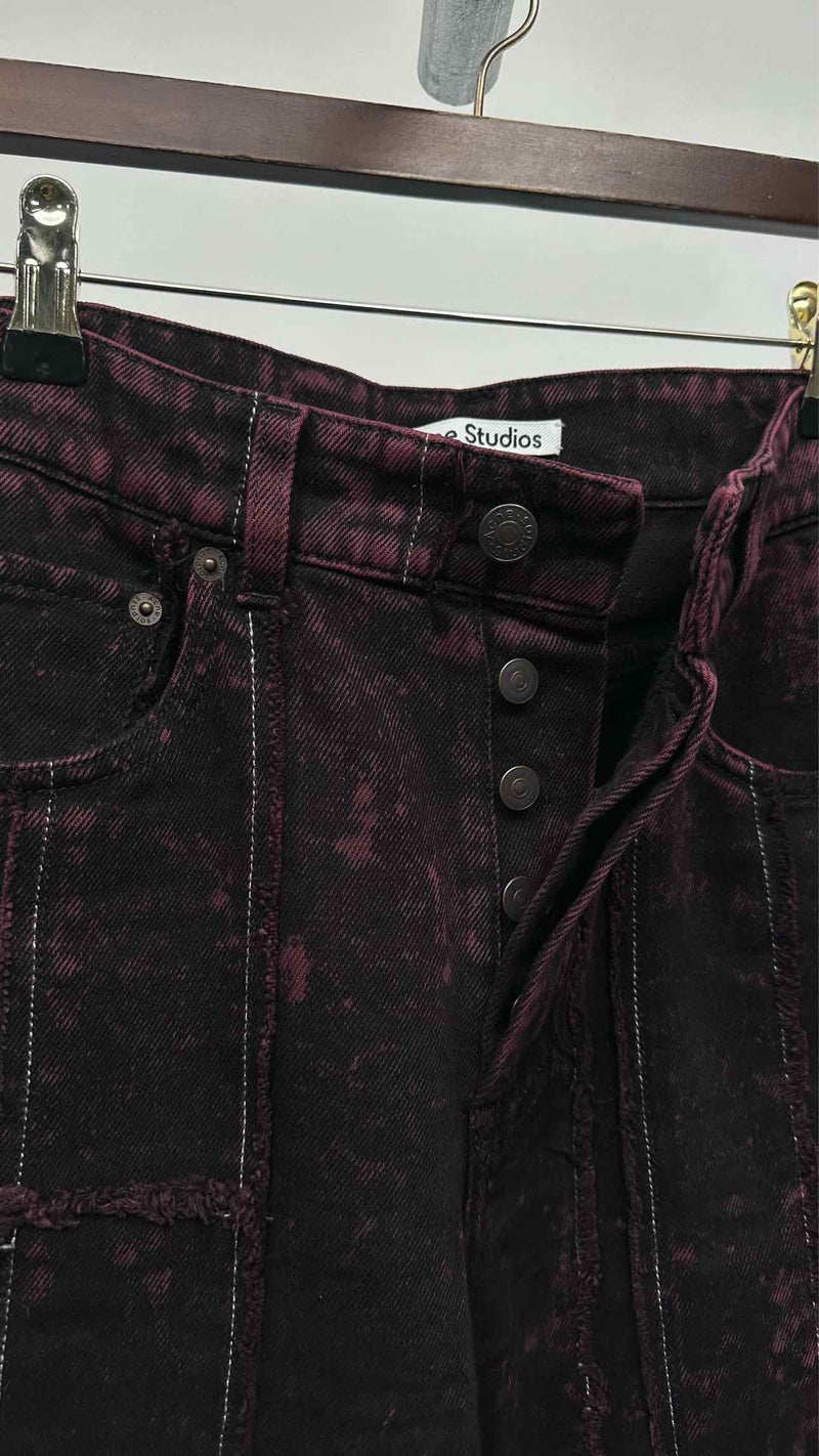 Acne Studios Tie-dye Raw end Pin-stripe Jeans