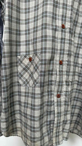 Junya Watanabe MAN Elbow-patch Hybrid Plaid Shirt