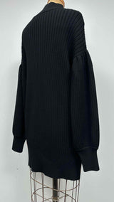 Simone Rocha Oversized High-neck Puff-Rib Sleeve  Sweater