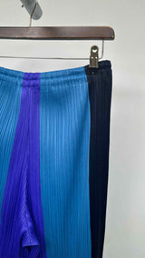 Pleats Please Color-blocking Pleated Easy Pants