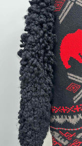 Stella McCartney Fuzzy-sleeve Nordic Knit Jacket