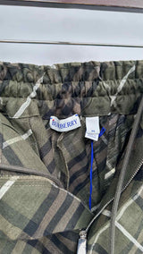 Burberry Plaid Linen Wide Pants