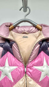 Miu Miu Color-blocking Star Down Jacket
