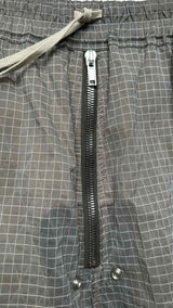 Rick Owens Grid Pattern Drawstring Bermuda Shorts