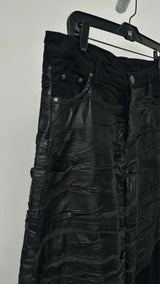 Paradoxe Paris Layered Leather Textured Jeans